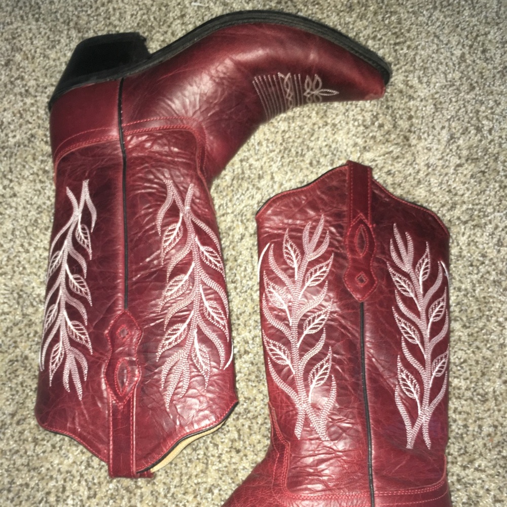 red cowboy boots
